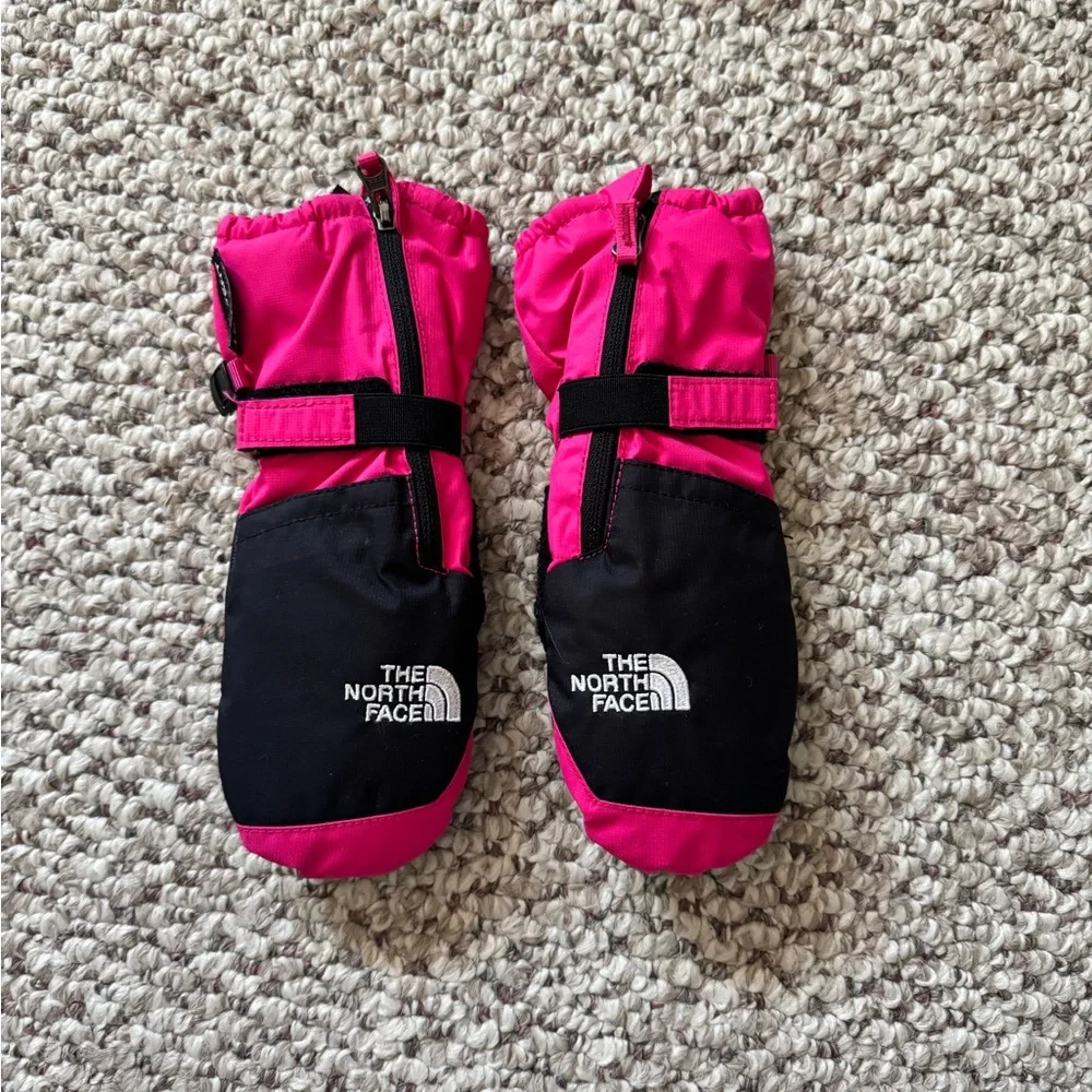 The North Face Pink and Black Insulated Mittens